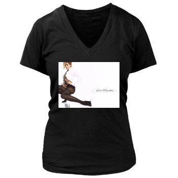 Eva Mendes Women's Deep V-Neck TShirt