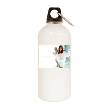 Eva Mendes White Water Bottle With Carabiner