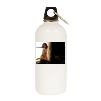 Eva Mendes White Water Bottle With Carabiner