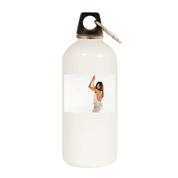 Eva Mendes White Water Bottle With Carabiner