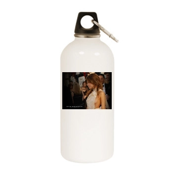 Eva Mendes White Water Bottle With Carabiner