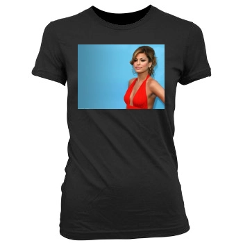 Eva Mendes Women's Junior Cut Crewneck T-Shirt