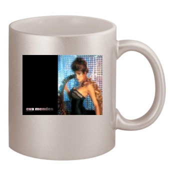 Eva Mendes 11oz Metallic Silver Mug