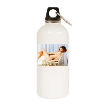 Eva Mendes White Water Bottle With Carabiner