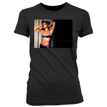 Eva Mendes Women's Junior Cut Crewneck T-Shirt