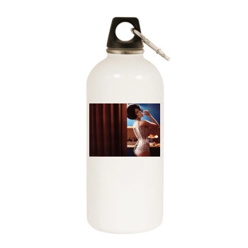 Eva Mendes White Water Bottle With Carabiner