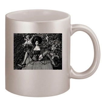 Eva Mendes 11oz Metallic Silver Mug