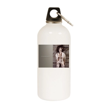 Eva Mendes White Water Bottle With Carabiner