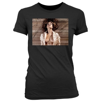 Eva Mendes Women's Junior Cut Crewneck T-Shirt