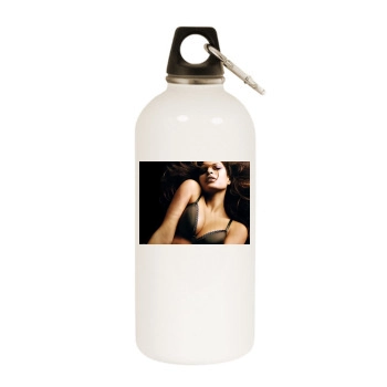 Eva Mendes White Water Bottle With Carabiner