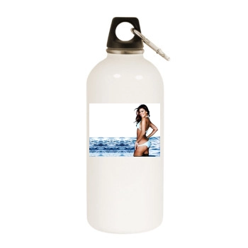 Eva Mendes White Water Bottle With Carabiner