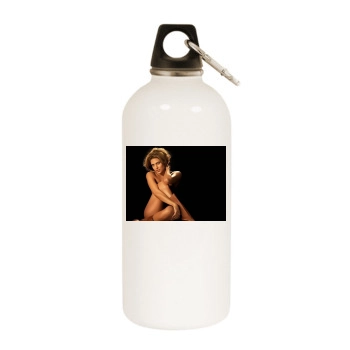 Eva Mendes White Water Bottle With Carabiner