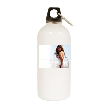 Eva Mendes White Water Bottle With Carabiner