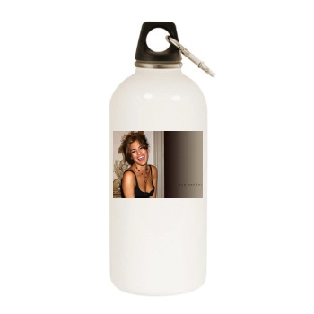 Eva Mendes White Water Bottle With Carabiner