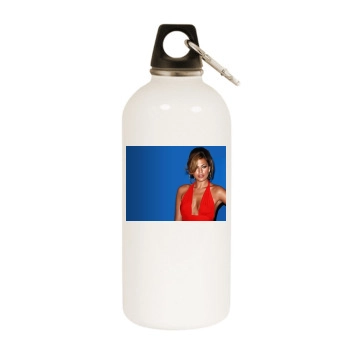 Eva Mendes White Water Bottle With Carabiner