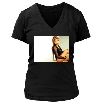 Eva Mendes Women's Deep V-Neck TShirt