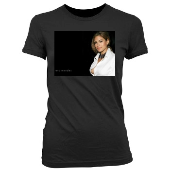 Eva Mendes Women's Junior Cut Crewneck T-Shirt