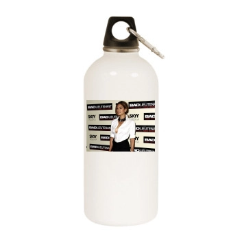 Eva Mendes White Water Bottle With Carabiner