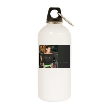 Eva Mendes White Water Bottle With Carabiner