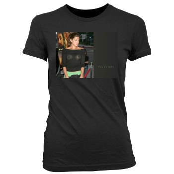 Eva Mendes Women's Junior Cut Crewneck T-Shirt