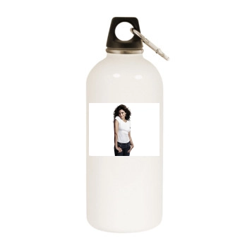 Eva Mendes White Water Bottle With Carabiner