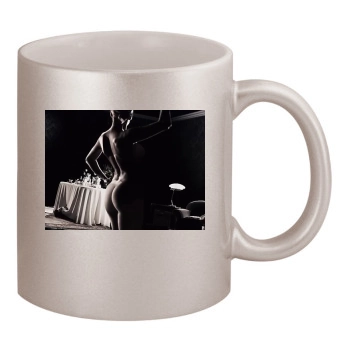 Eva Mendes 11oz Metallic Silver Mug