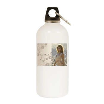 Eva Mendes White Water Bottle With Carabiner