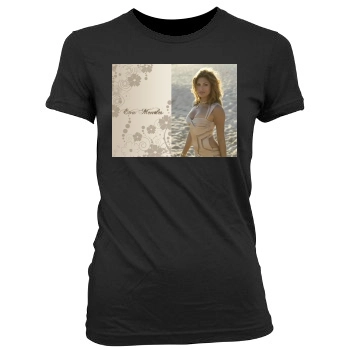 Eva Mendes Women's Junior Cut Crewneck T-Shirt