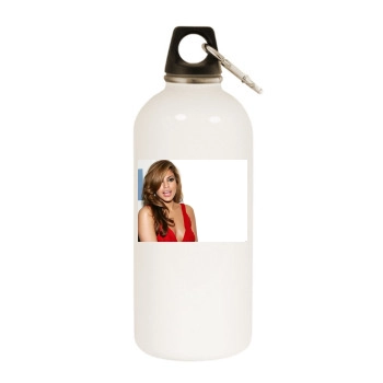 Eva Mendes White Water Bottle With Carabiner