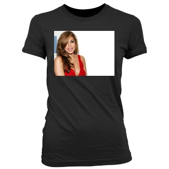 Eva Mendes Women's Junior Cut Crewneck T-Shirt