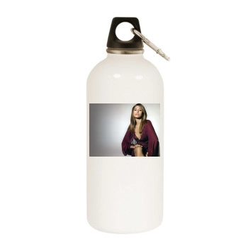 Eva Mendes White Water Bottle With Carabiner