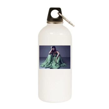 Eva Mendes White Water Bottle With Carabiner