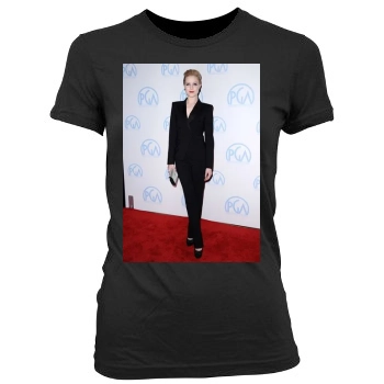 Evan Rachel Wood Women's Junior Cut Crewneck T-Shirt