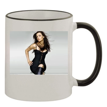 Famke Janssen 11oz Colored Rim & Handle Mug