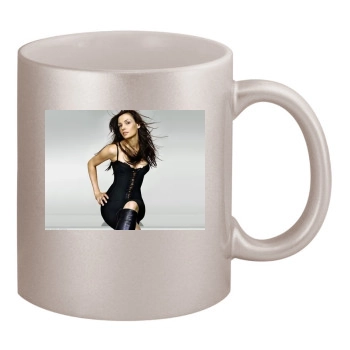 Famke Janssen 11oz Metallic Silver Mug