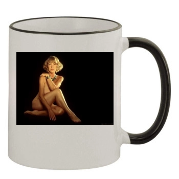 Helen Mirren 11oz Colored Rim & Handle Mug