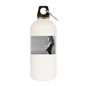 Helen Mirren White Water Bottle With Carabiner