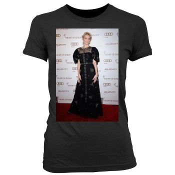 Jaime King Women's Junior Cut Crewneck T-Shirt