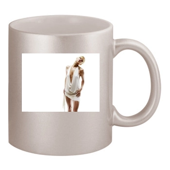 Jaime Pressly 11oz Metallic Silver Mug