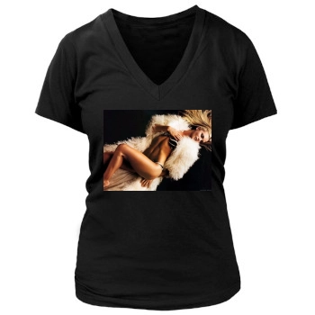 Jaime Pressly Women's Deep V-Neck TShirt