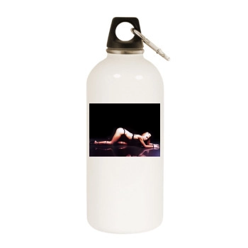 Jaime Pressly White Water Bottle With Carabiner