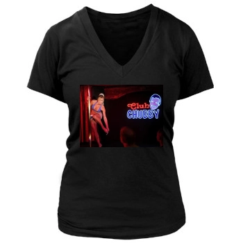 Jaime Pressly Women's Deep V-Neck TShirt