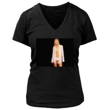 Jaime Pressly Women's Deep V-Neck TShirt