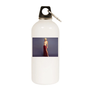 Jaime Pressly White Water Bottle With Carabiner