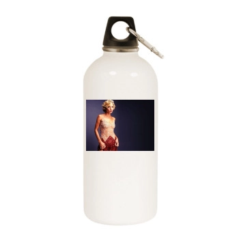 Jaime Pressly White Water Bottle With Carabiner