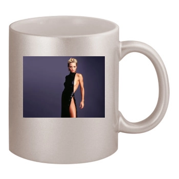 Jaime Pressly 11oz Metallic Silver Mug