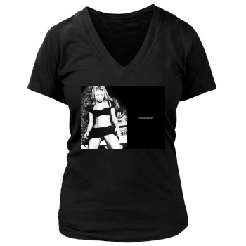 Jaime Pressly Women's Deep V-Neck TShirt