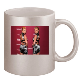 Jaime Pressly 11oz Metallic Silver Mug