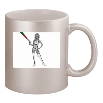 Jane Fonda 11oz Metallic Silver Mug