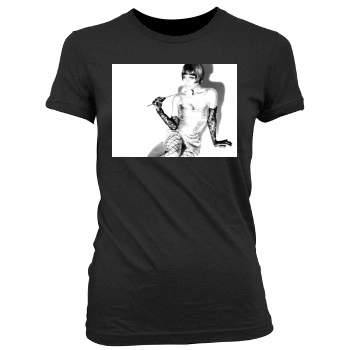 Janet Jackson Women's Junior Cut Crewneck T-Shirt